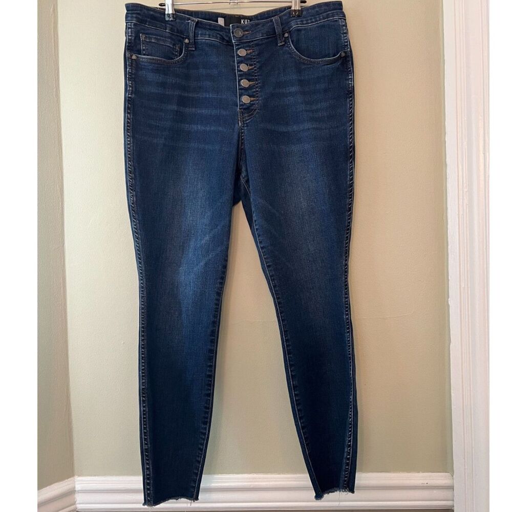 KUT From The Kloth Connie High Rise Fab Ab Ankle Skinny Size 14